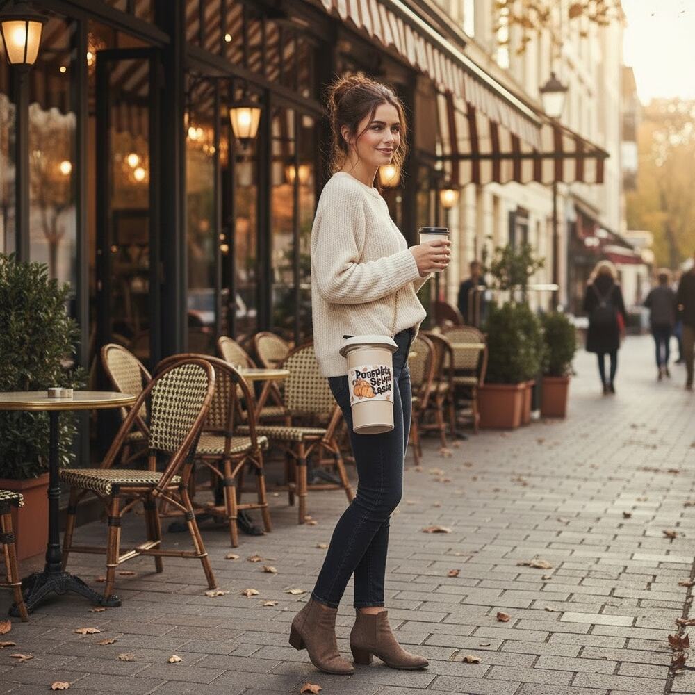 New Skinny Dip Pumpkin Spice Latte Tote With Chain